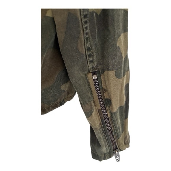 BLANKNYC On Duty Biker Motor Camo Zip-Front Utility Jacket - Olive Green Size M - Picture 5 of 8